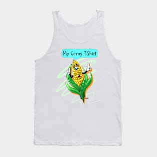 Corny Fall Autumn Tshirt Halloween and Thanksgiving Gift Tank Top